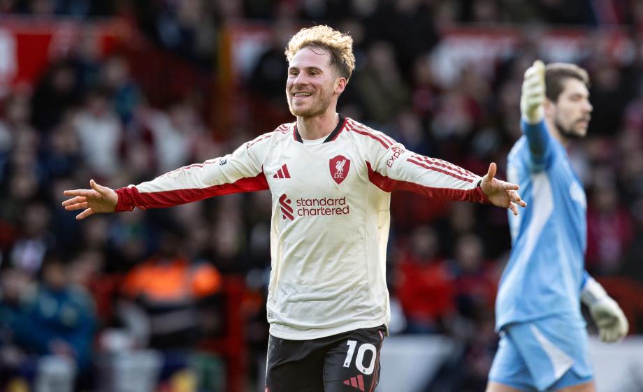 九游官网-英超-麦卡利斯特读秒绝杀 利物浦1-0诺丁汉森林